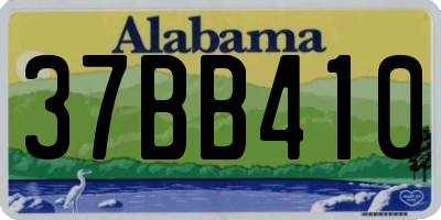 AL license plate 37BB410