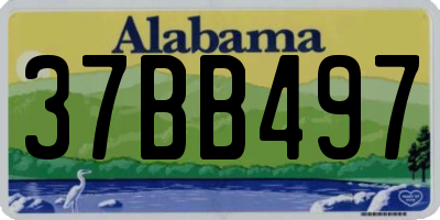 AL license plate 37BB497