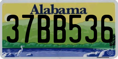 AL license plate 37BB536