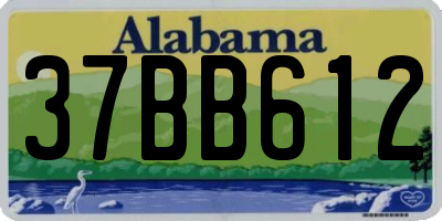 AL license plate 37BB612