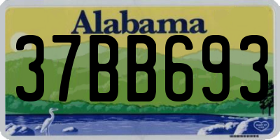 AL license plate 37BB693