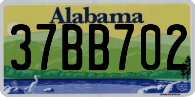 AL license plate 37BB702