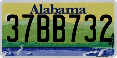AL license plate 37BB732