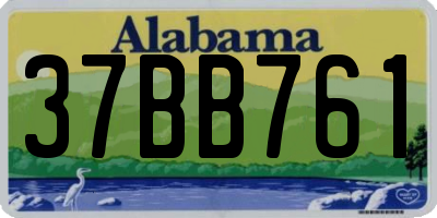 AL license plate 37BB761
