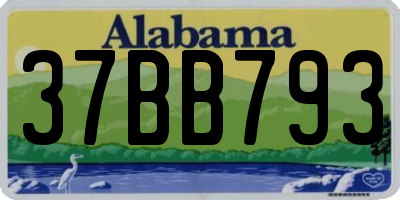 AL license plate 37BB793
