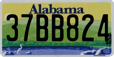 AL license plate 37BB824