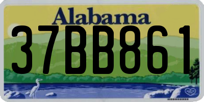 AL license plate 37BB861