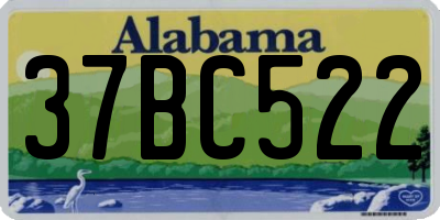 AL license plate 37BC522