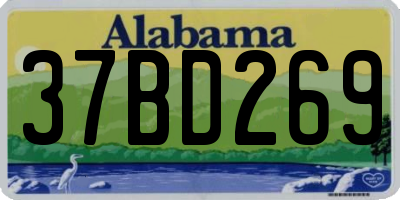 AL license plate 37BD269