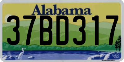 AL license plate 37BD317