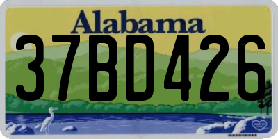 AL license plate 37BD426