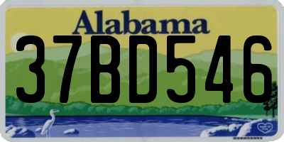 AL license plate 37BD546