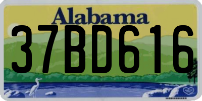 AL license plate 37BD616