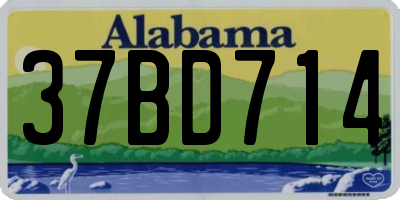 AL license plate 37BD714