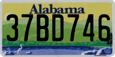 AL license plate 37BD746
