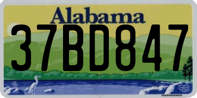 AL license plate 37BD847