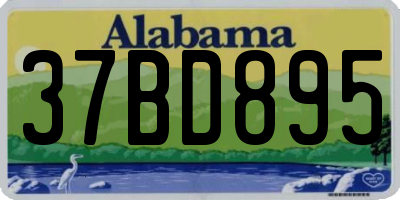 AL license plate 37BD895