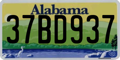 AL license plate 37BD937