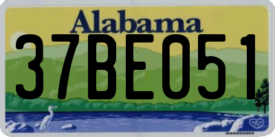 AL license plate 37BE051