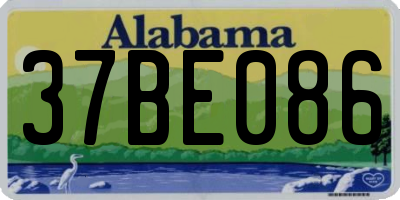 AL license plate 37BE086