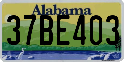 AL license plate 37BE403