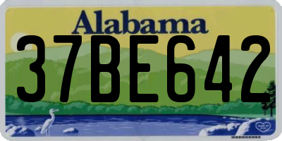 AL license plate 37BE642