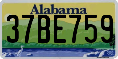 AL license plate 37BE759