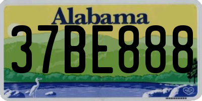 AL license plate 37BE888