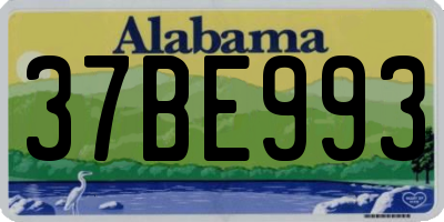AL license plate 37BE993