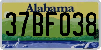 AL license plate 37BF038