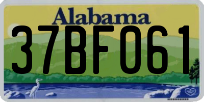 AL license plate 37BF061