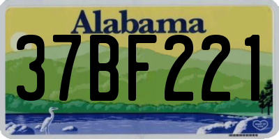 AL license plate 37BF221