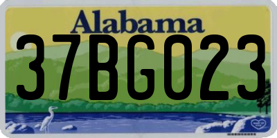 AL license plate 37BG023