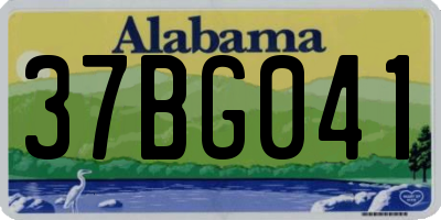 AL license plate 37BG041
