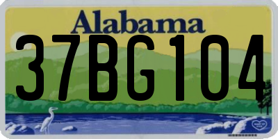 AL license plate 37BG104