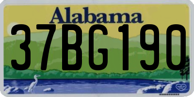 AL license plate 37BG190
