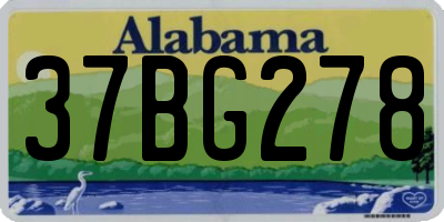 AL license plate 37BG278