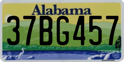 AL license plate 37BG457
