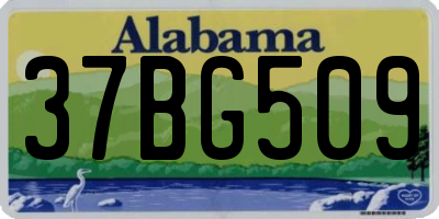 AL license plate 37BG509