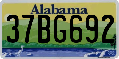 AL license plate 37BG692