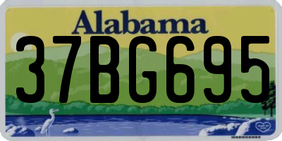 AL license plate 37BG695