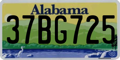 AL license plate 37BG725