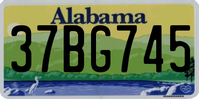 AL license plate 37BG745