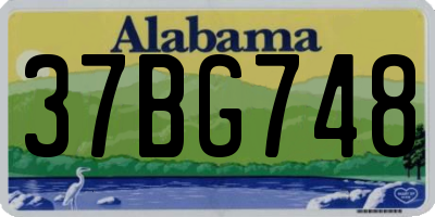 AL license plate 37BG748