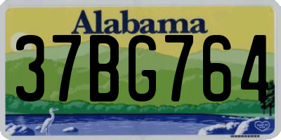 AL license plate 37BG764