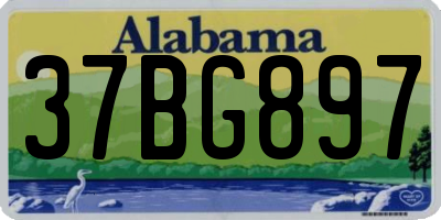 AL license plate 37BG897