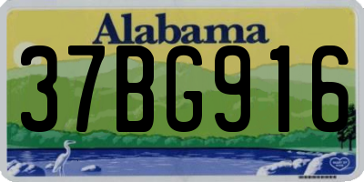 AL license plate 37BG916