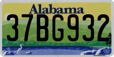AL license plate 37BG932