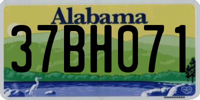 AL license plate 37BH071