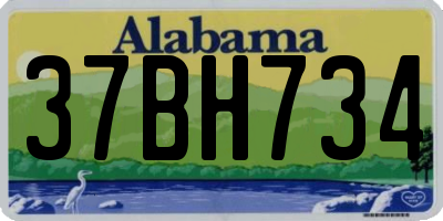 AL license plate 37BH734
